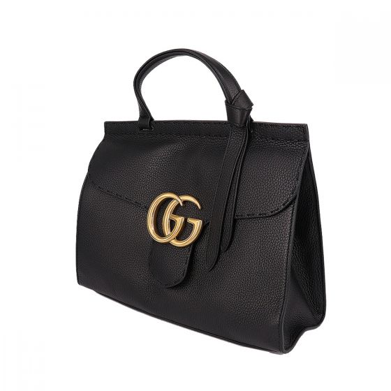 gucci marmont leather top handle bag