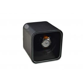 Scatola del Tempo Black BE1 Leather Clear Glass Watch Winder