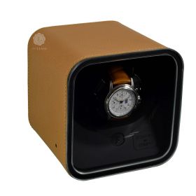 Scatola del Tempo Nut BE1 Leather Clear Glass Watch Winder