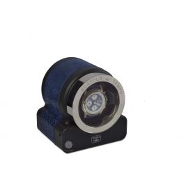 Scatola del Tempo Nabuk Blue Rotor One Hdg Watch Winder