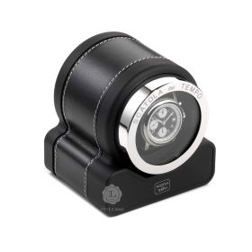 Scatola del Tempo Plain Black Rotor One Hdg Watch Winder